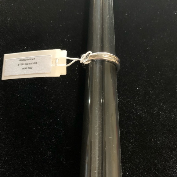 JUDITH RIPKA SIZE 7 STERLING SILVER HALF BRAIDED RING - Picture 4 of 4